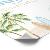 Beach Surf Baby Dusche Schnuller Jagd Schild (Ecke)