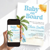 Beach Surf Baby on Board Baby Shower Einladung