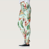 Beach Surf Christmas Party with Santa Claus Leggings (Links)