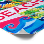 Beach & Surf Collage Poster (Ecke)