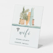 Beach Surf Network WiFi Kennwort Sockelschild (Vorderseite)