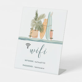 Beach Surf Network WiFi Kennwort Sockelschild