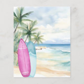 Beach Surfboards Ruhestand Party Einladung (Rückseite)