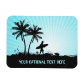 Beach Surfer benutzerdefinierter Textmagnet Magnet (Horizontal)