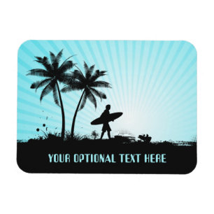 Beach Surfer benutzerdefinierter Textmagnet Magnet
