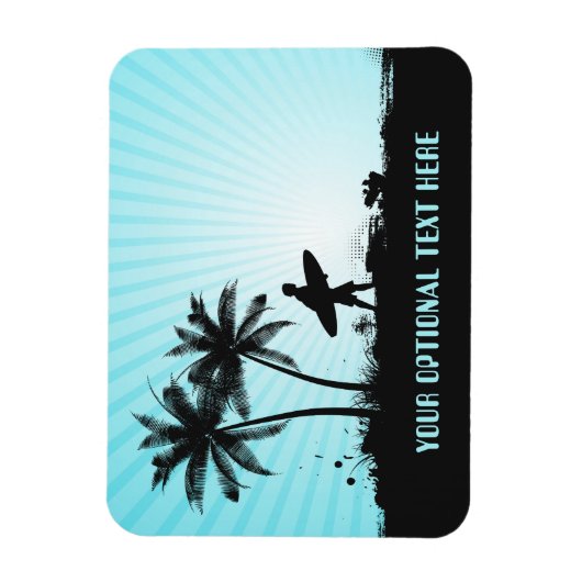 Beach Surfer benutzerdefinierter Textmagnet Magnet (Vertikal)