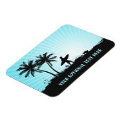 Beach Surfer benutzerdefinierter Textmagnet Magnet (Linke Seite)