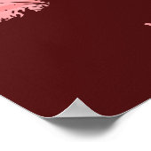 Beach Surfer benutzerdefiniertes Textposter Poster (Ecke)