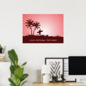 Beach Surfer benutzerdefiniertes Textposter Poster (Heimbüro)