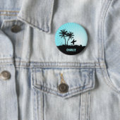 Beach Surfer individuelle Name Button (Beispiel)