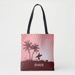 Beach Surfer individuelle Name Taschen