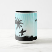 Beach Surfer individuelle Name Tasse (Zentrum)