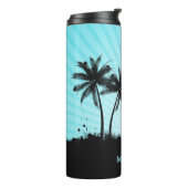 Beach Surfer individuelle Name tumbler Thermosbecher (Nach links gedreht)
