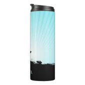 Beach Surfer individuelle Name tumbler Thermosbecher (Nach rechts gedreht)