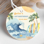 Beach Surfing Geburtstagsparty Geschenkanhänger