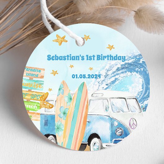 Beach Surfing Geburtstagsparty Geschenkanhänger