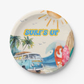 Beach Surfing Geburtstagsparty Paper Teller (Vorderseite)