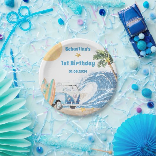 Beach Surfing Geburtstagsparty Pappteller (Party)