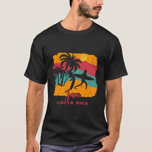 Beach Surfing Jaco Costa Rica T-Shirt (Vorderseite)