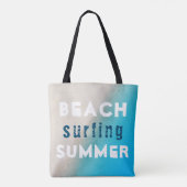 Beach Surfing Summer Typografy Sand Ocean Tasche (Rückseite)
