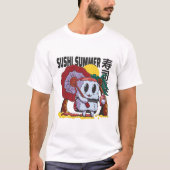 Beach Sushi Cartoon Food T-Shirt (Vorderseite)