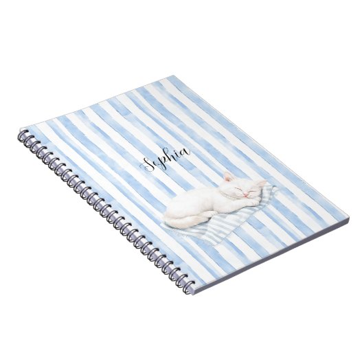 Beach Sweet Dreams Cat on Towel Notizblock (Rechte Seite)