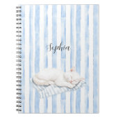 Beach Sweet Dreams Cat on Towel Notizblock (Vorderseite)