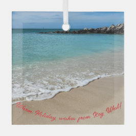 Beach Szene aus Key West, FL Weihnachtsdekoration Ornament Aus Glas