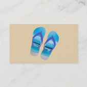 Beach Szene Dreh Flop Fun Sommerurlaub Kunst Visitenkarte (Rückseite)