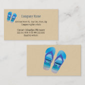 Beach Szene Dreh Flop Fun Sommerurlaub Kunst Visitenkarte (Vorne/Hinten)