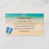 Beach Szene Drehte Flop Fun Sommerurlaub Art Busi Visitenkarte (Vorderseite)