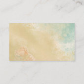 Beach Szene Drehte Flop Fun Sommerurlaub Art Busi Visitenkarte (Rückseite)