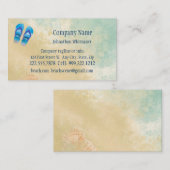 Beach Szene Drehte Flop Fun Sommerurlaub Art Busi Visitenkarte (Vorne/Hinten)