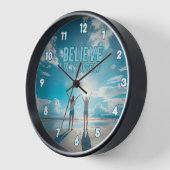Beach Szene glauben an sich selbst Inspiration Uhr (Winkel)