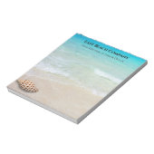 Beach Szene Junonia Seashell Blank Personal Notizblock (Rotiert)