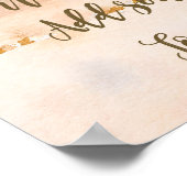 Beach-Szene Mimosa Bar Sign Hochzeitsfeier etc Poster (Ecke)