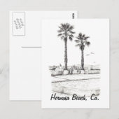 Beach Tennis, Hermosa Beach, Ca. Postkarte (Vorne/Hinten)