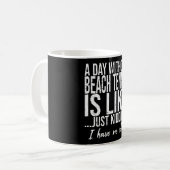 Beach Tennis Sportgeschenk Kaffeetasse (Vorderseite Links)