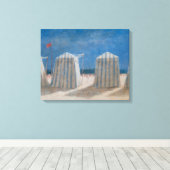 Beach Tents Bretagne 2012 Leinwanddruck (Insitu (Holzboden))