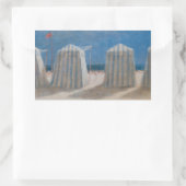 Beach Tents Bretagne 2012 Rechteckiger Aufkleber (Tasche)