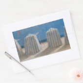 Beach Tents Bretagne 2012 Rechteckiger Aufkleber (Umschlag)