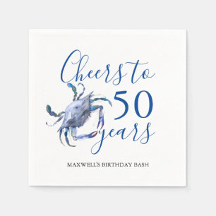 Beach Theme 50. Geburtstag Cocktail Napkins Serviette