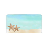 Beach Theme Address Labels Adressaufkleber (Vorne)