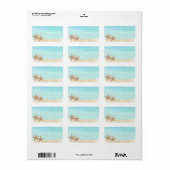 Beach Theme Address Labels Adressaufkleber (Vorne)