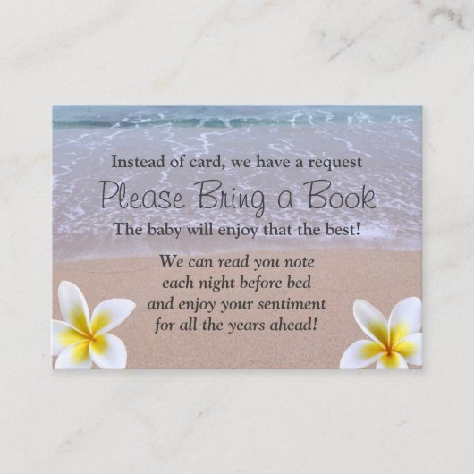 Beach Theme Baby Dusche bringen eine Reservierung Begleitkarte (Vorderseite)