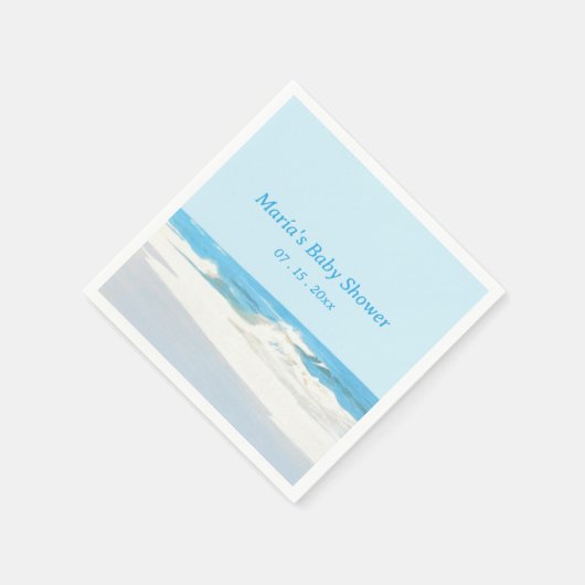 Beach Theme Babydusche Napkin Ocean Seascape Serviette (Ecke)