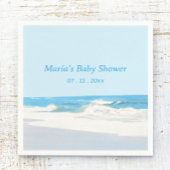 Beach Theme Babydusche Napkin Ocean Seascape Serviette