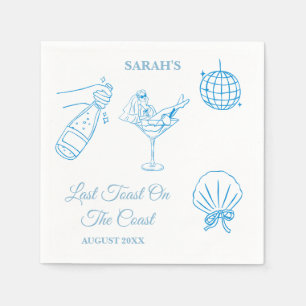Beach Theme Bachelorette Weekend Party Napkins Serviette