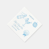 Beach Theme Bachelorette Weekend Party Napkins Serviette (Ecke)
