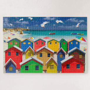 Beach Theme Beach Hut Jigsaw Puzzle